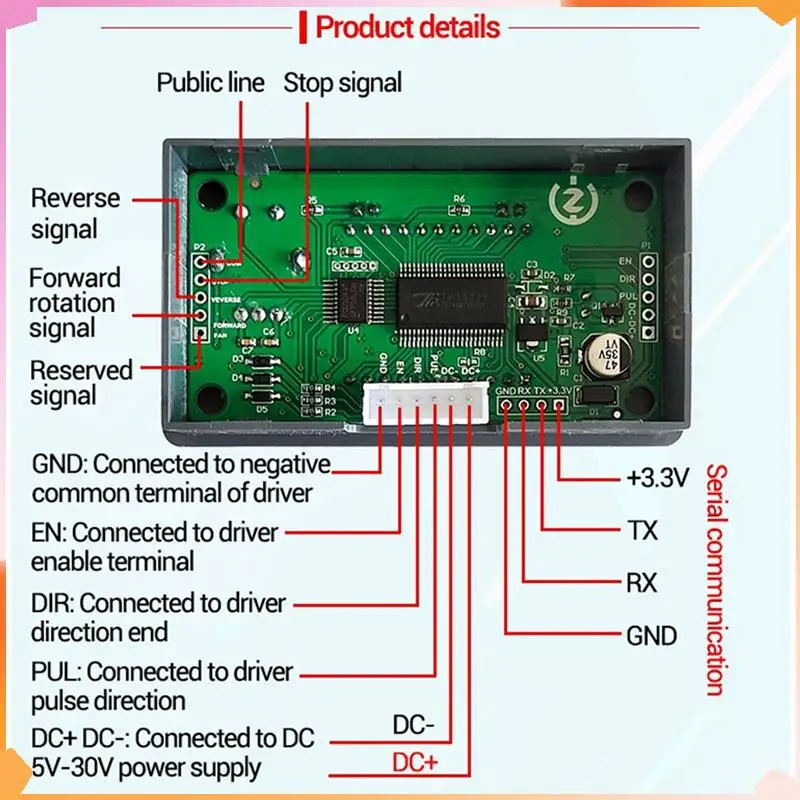 B94A 4X42 57 Schrittmotor Controller Positive Reverse Winkel Pulse Geschwindigkeit Control Board Programmierbare SPS Serielle Kommunikation
