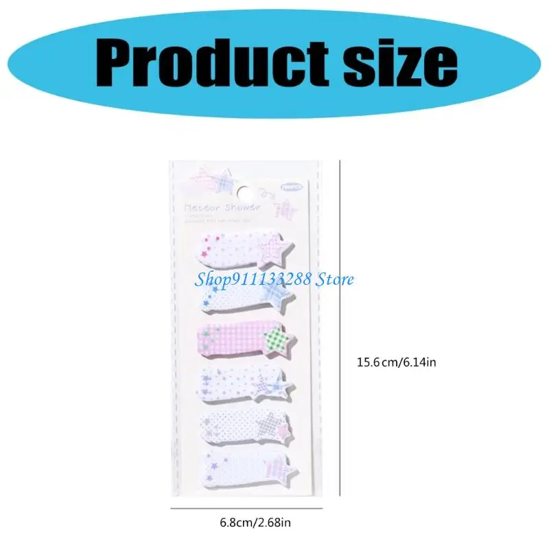 G88D Simple Sticky Note Index -tabbladen Lijm Sticky Pad Star Label Sticker voor kantoor