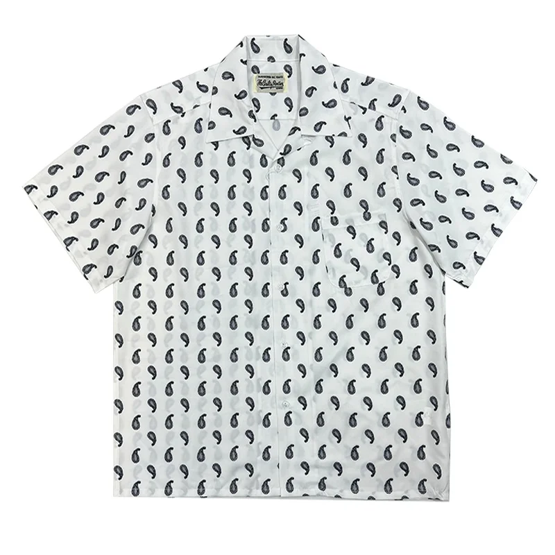 Trend Summer WACKO MARIA High Street Tenkoku Tokyo Small Cashew Flower Hawaii Retro Japanese Tide Short Sleeve Shirt