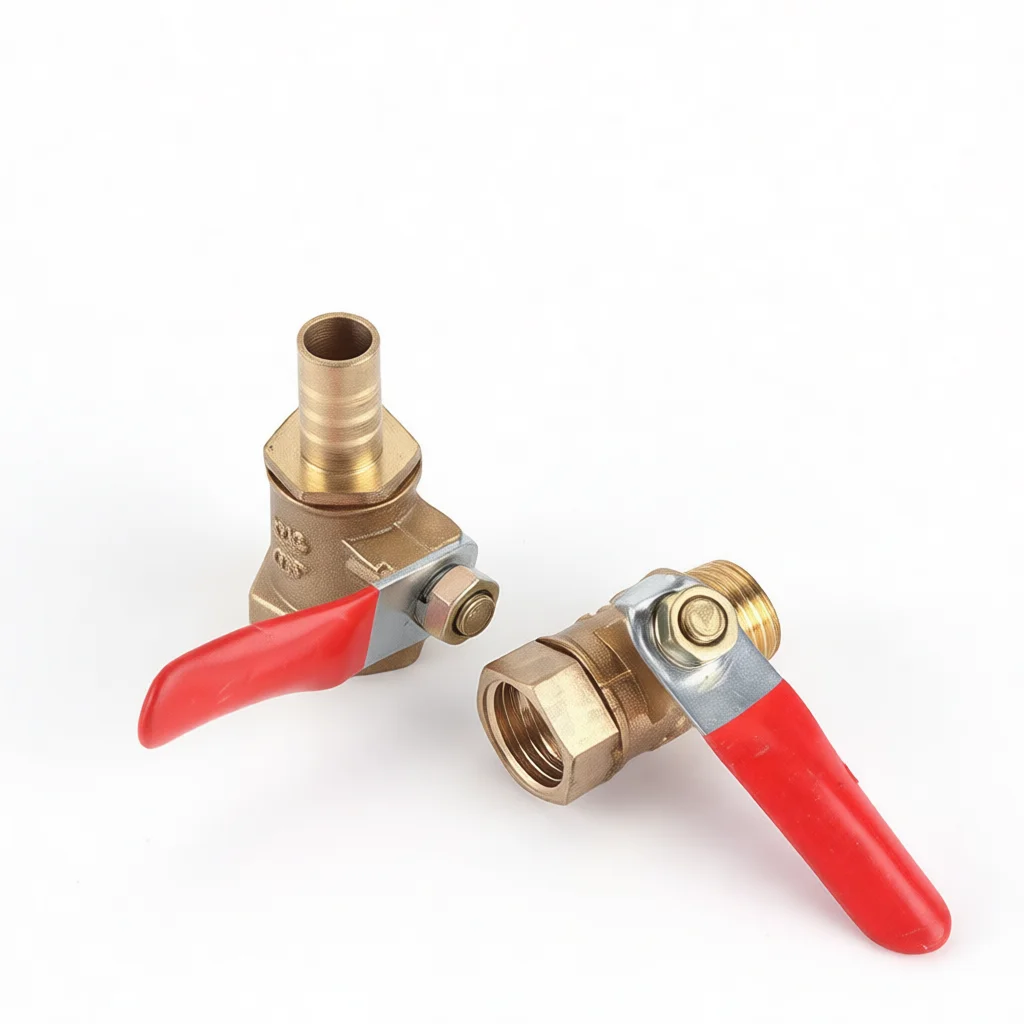 Brass Gas Water Valve Manual Handle Switch Threaded Interface Pipe Fitting Mini Pneumatic Control Accessory Industrial