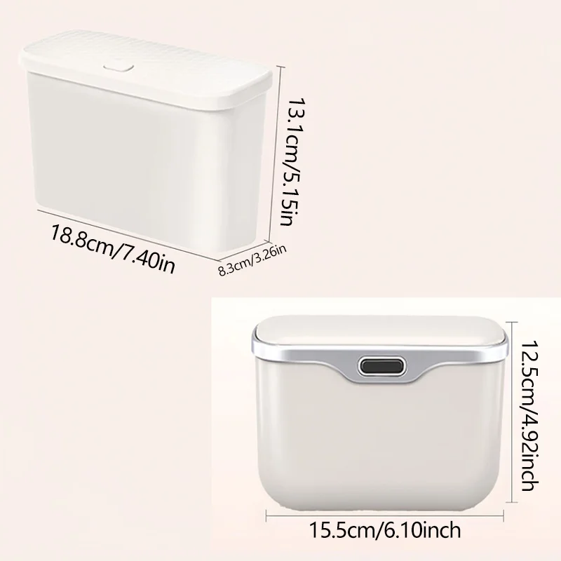 Multi Functional Suspended Car Trash Can with Lid, Storage Box on the Side of the Car Door, Rear Seat Car Interior Storage Box