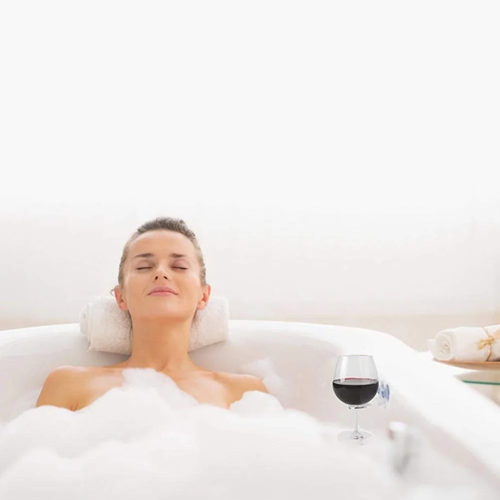 

Glass Holder Transparent Acrylic Shower Cup Rack Bathtub Tray Suction Design Storage Solution Red Glass Support