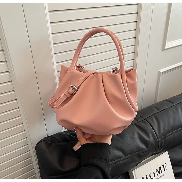 

Минималистичная сумка-ведро, модный кошелек с верхней ручкой для женщин, универсальная сумка на плечо, простая сумка через плечо, шикарная сумка «день-ночь» ​