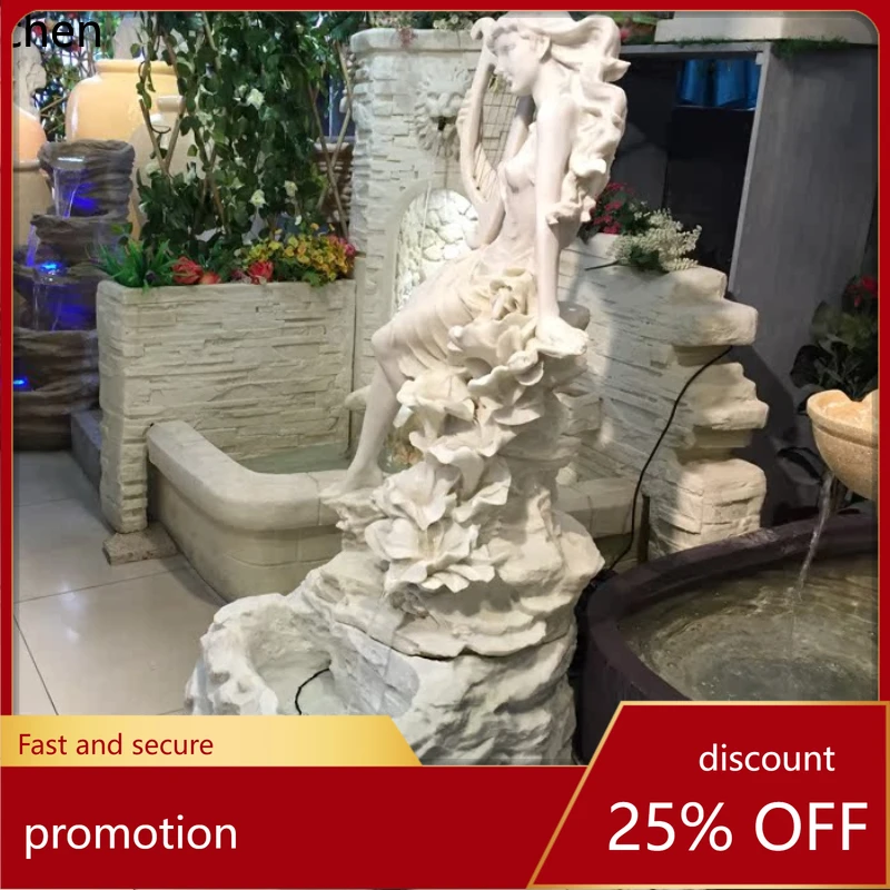 ZML fountain flowing water rockery flowing water fountain fish tank indoor rockery floor ornament handicrafts