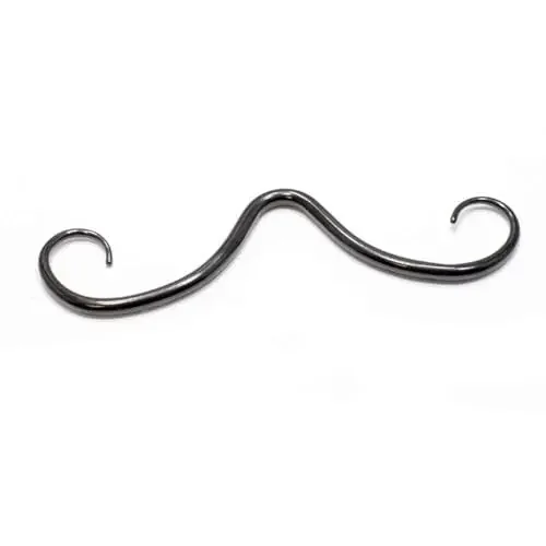 Anel Piercing de Septo em Aço Inoxidável para Homens e Mulheres, Design Popular de Bigode, Anel de Nariz, 316 Cirúrgico