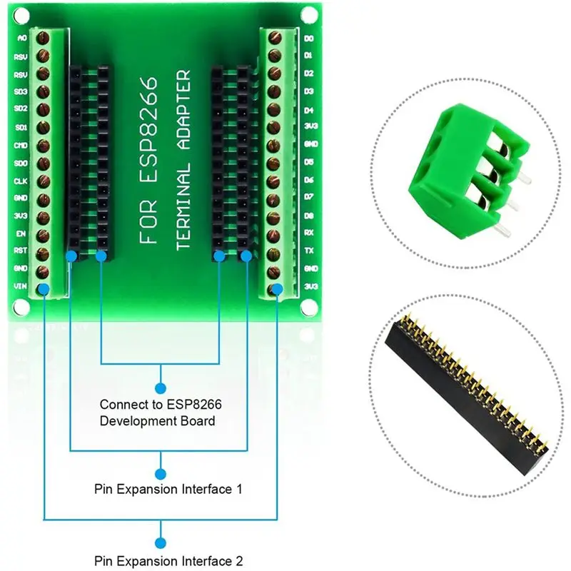 ~【On Sale】3X Breakout Board Expansion Board GPIO 1 Into 2 For 38 Pins ESP-12E Nodemcu Development Board