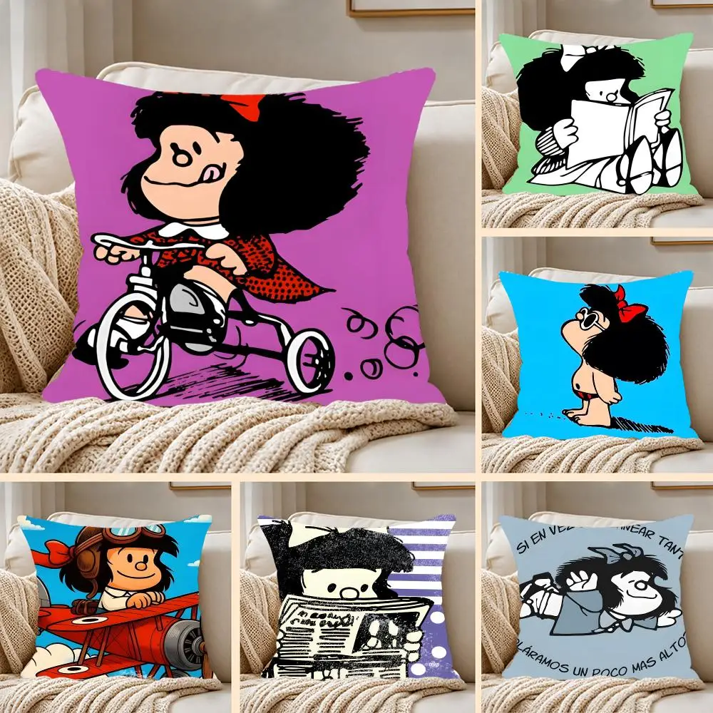Classic comic Mafalda Cushion Cover Modern Minimalist Cushion Cover Living Room Home Decor Pillow Case