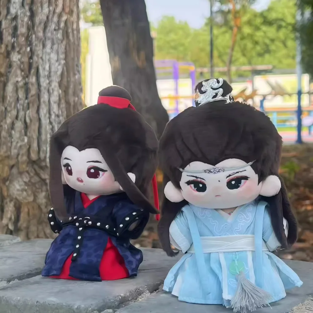 Plushie Wang Yibo Xiao Zhan Idol Star Puppe Spielzeug 10 cm Skelett Körper Gefüllte Plüsch Kleidung Kostüm Cosplay Original MDZS Geschenk G