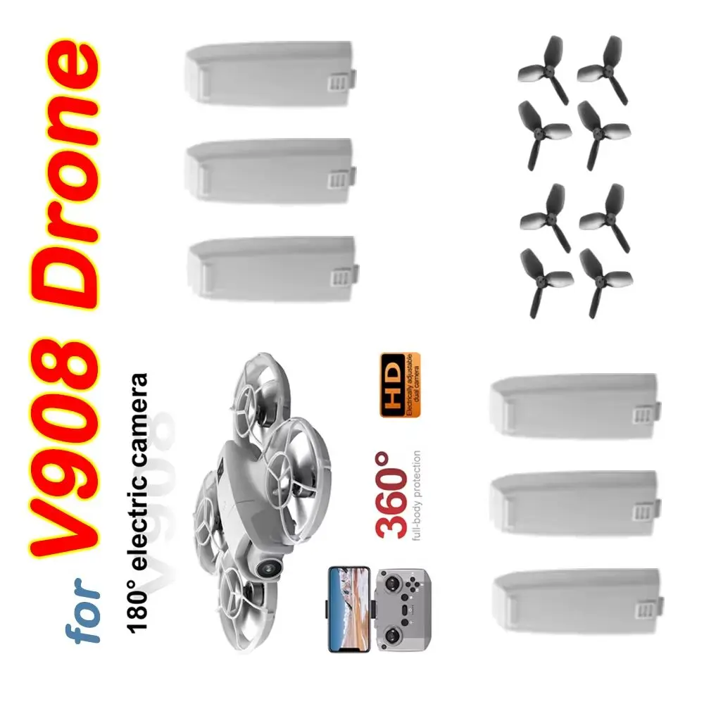 V908 HD Camera Brushless Drone Original Spare Part V908 Battery / Propeller Wing Rotor Blade Part Accessory
