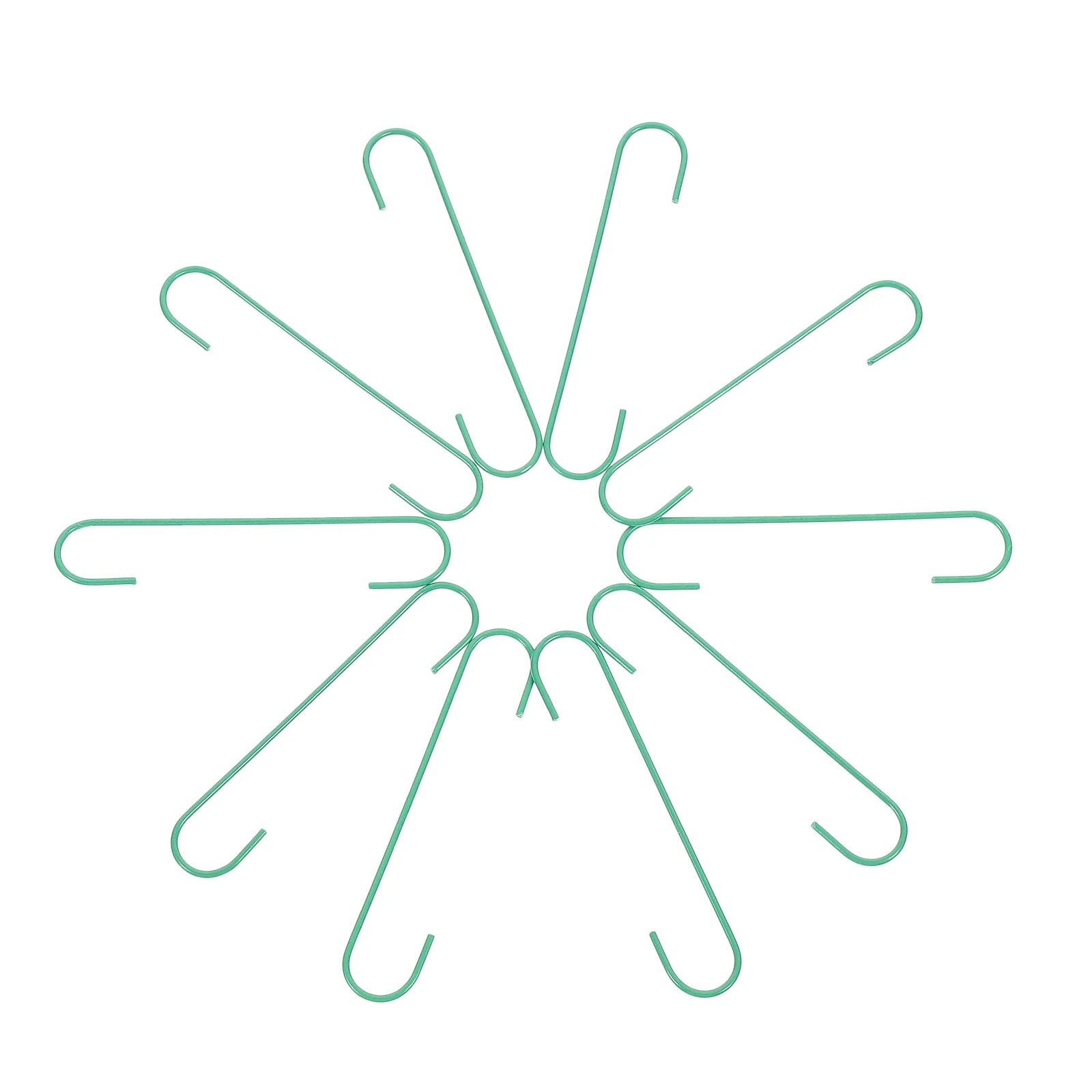 

100Pcs Green Xmas Hanging Hooks Decorative Mini Hangers Metal Iron Art Holders for Christmas Tree Ornaments Xmas Hanging Hook