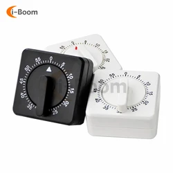 60 Minutes Kitchen Timer Count Square Cooking Up Alarm Sleep Temporizador Clock Mechanical Stopwatch Alarm Down Office Meeting