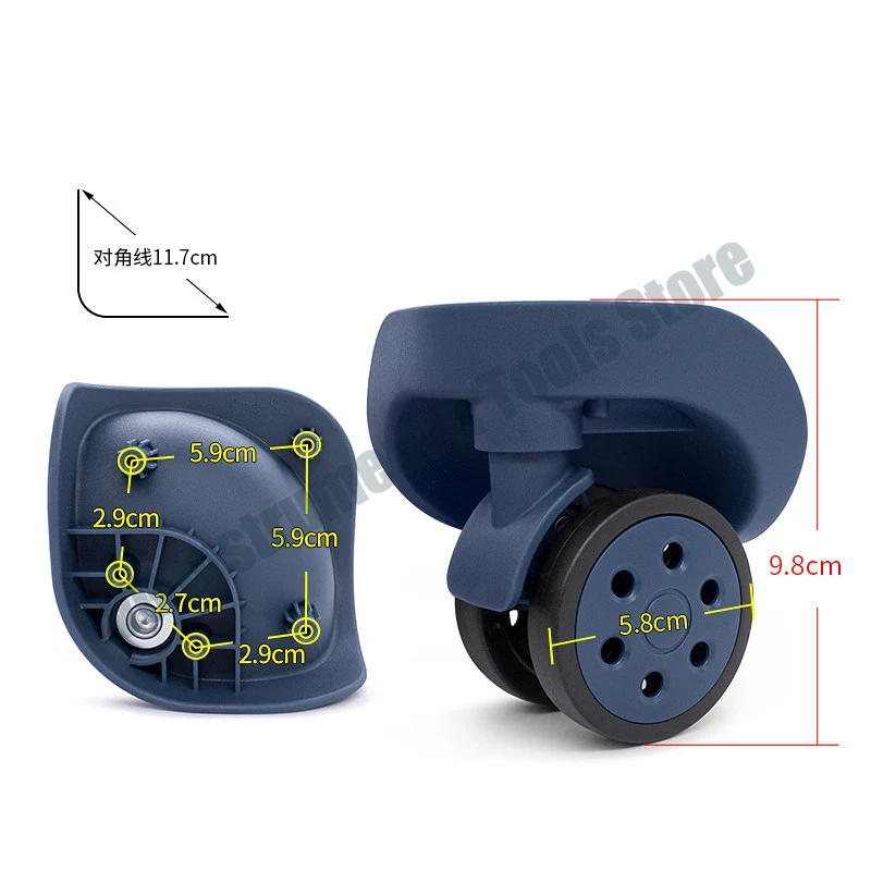 For W405# AihuaShi Luggage Swivel Caster, Replacement Wheel for Trolley Suitcase, Password Case & Travel Luggage Repair Parts