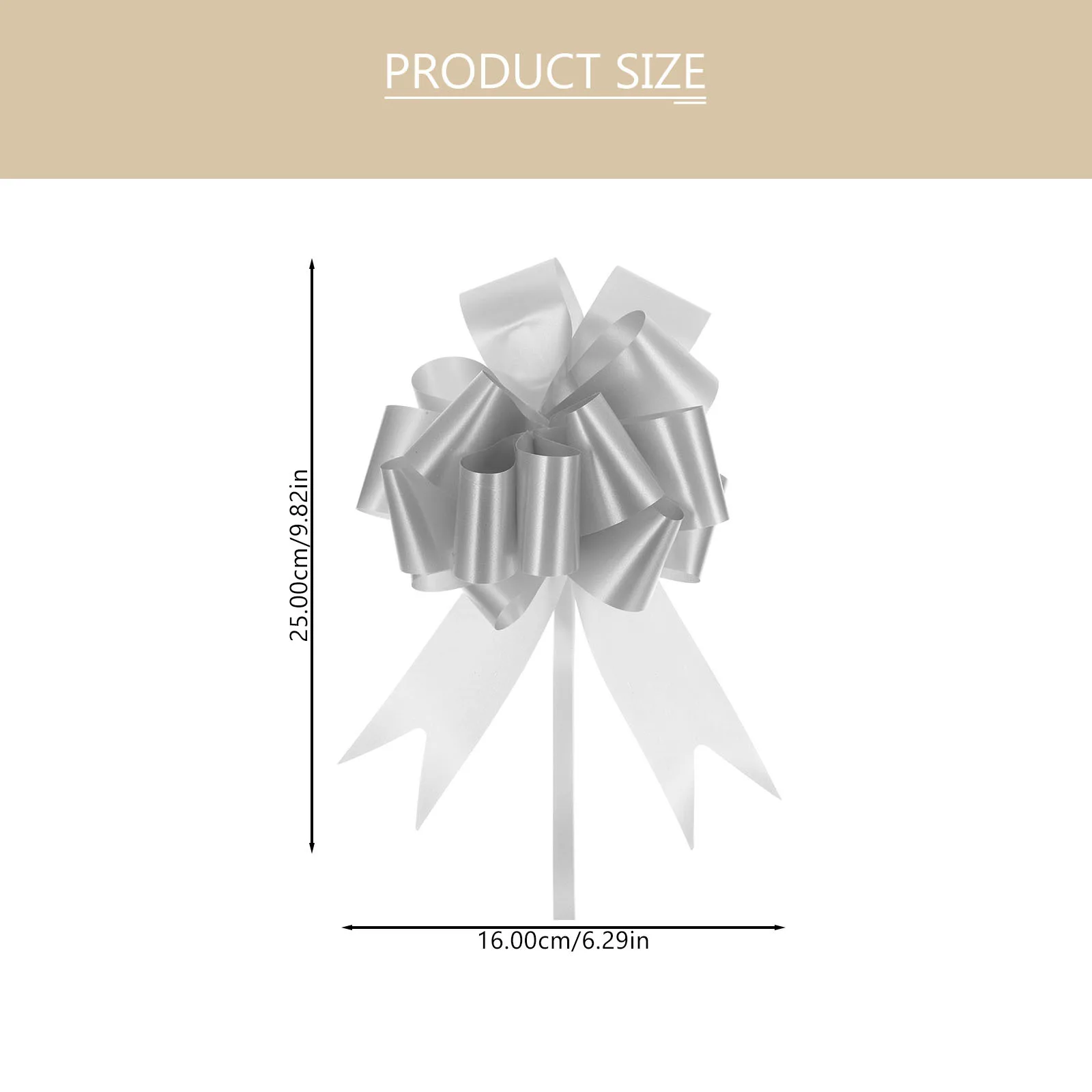 20Pcs Gift Box Pull Bows Plastic Pull Ribbon Bow Knots for Wedding Gift Wrapping Party Basket Decoration Birthday Christmas