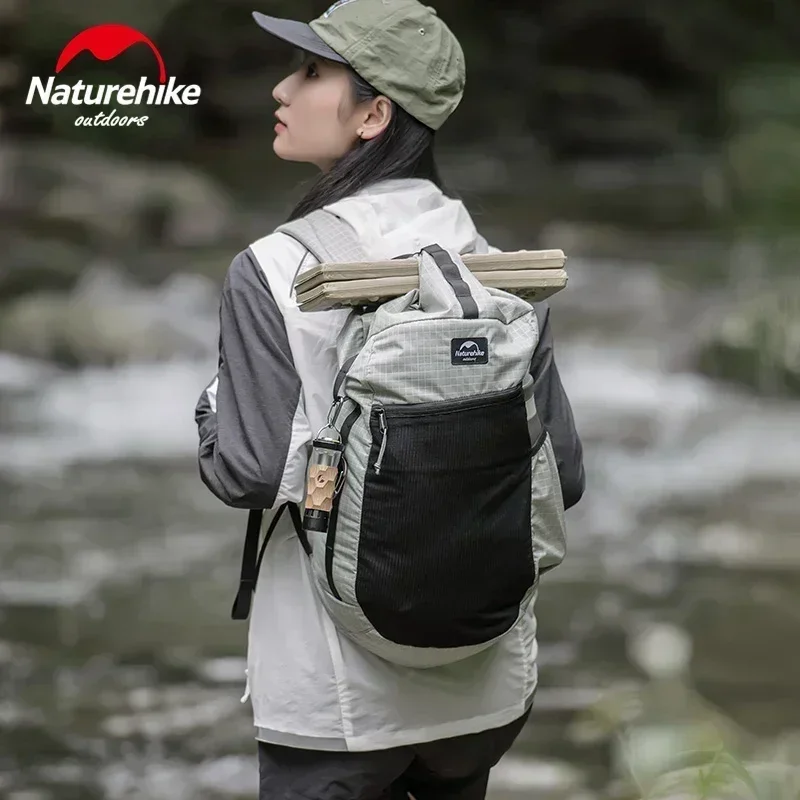 Natureifa-Sac à Dos Pliable Ultraléger pour Homme, Sac à Dos de Pêche, Trekking, Vélo, Voyage en Plein Air, Camping, Randonnée, 20L