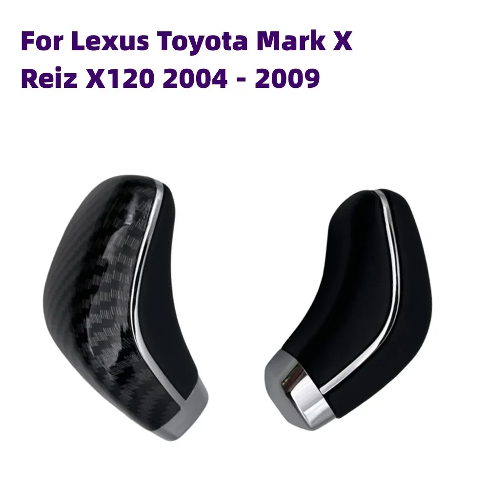 Automatic AT leather Shift Car Gear Knob Lever Gaitor Boot Cover For Lexus Toyota Mark X Reiz X120 2004 - 2009