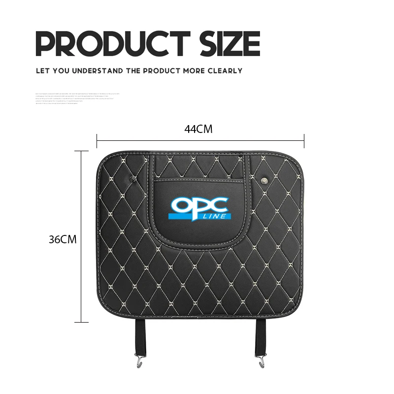 Car Seat Back Anti Kick Pad Leather Scratch Mat For Opel Opc Corsa Astra Insignia Vectra Zafira Meriva Mokka Grandland Vivaro - view 6