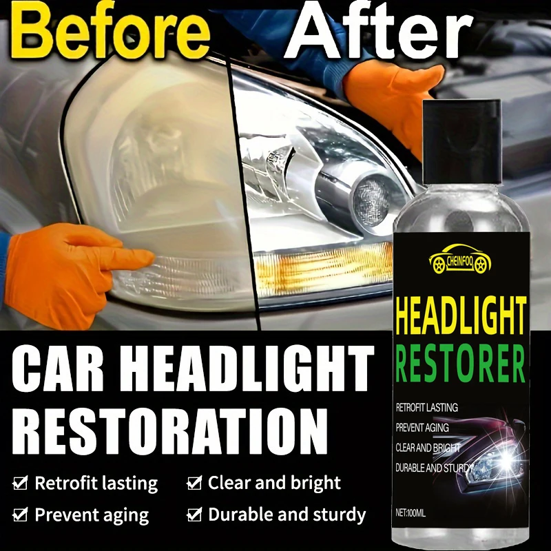 

CHEINFOO Ремонтная жидкость для автомобильных фар, средство для очистки от восстановления, абажур желтый/подряпины/трещины/ремонтная полировка