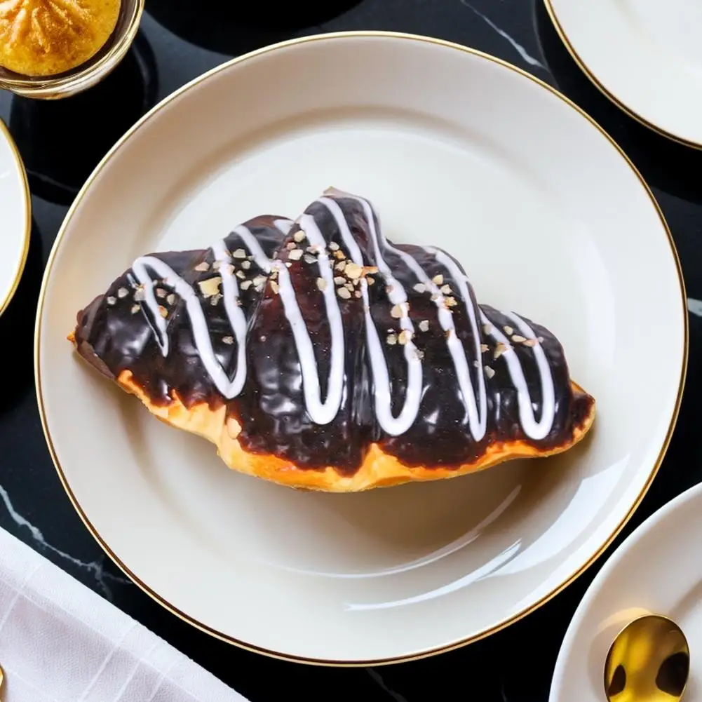 Simular pão squeeze brinquedo artificial croissant sobremesa falso comida decoração bolo modelo mesa de chá decoração brinquedos para aliviar o estresse