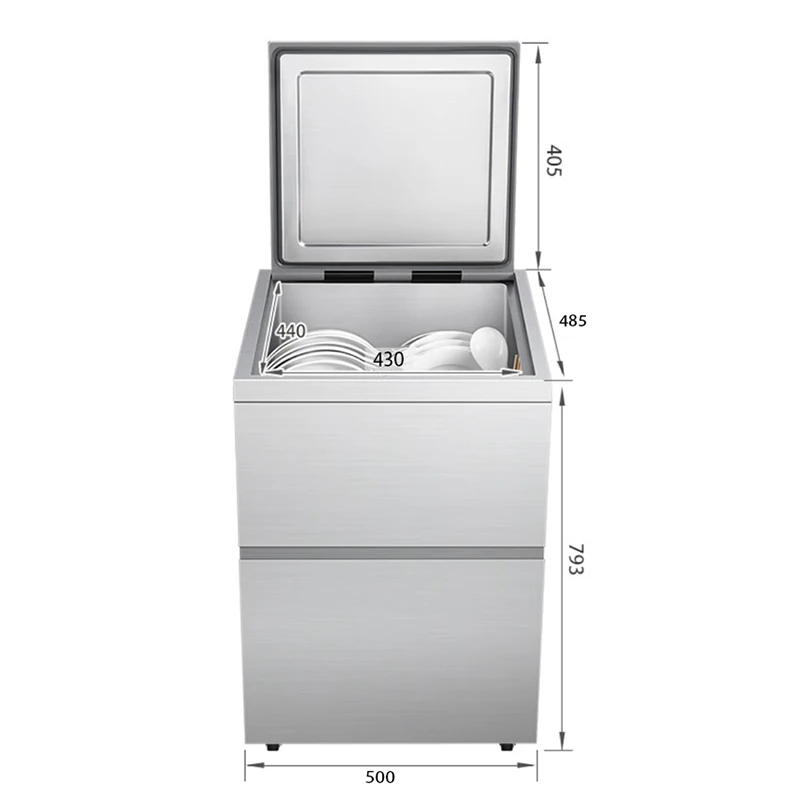 Independent dishwasher cabinet machine, integrated without installation, top opening type 304 stainless steel