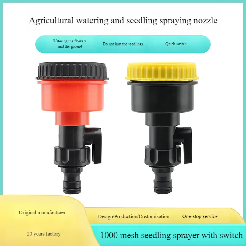 1000 Mesh Seedling Watering Sprinkler Head, Quick Connect Garden Irrigation Nozzle for Vegetable Farm Greenhouse
