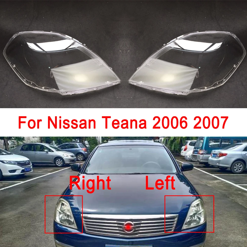 

For Nissan Teana Car Lens Glass Light Lamp Headlamp Shell Auto Transparent Lampshade Case Lampcover Headlight Cover 2006 2007