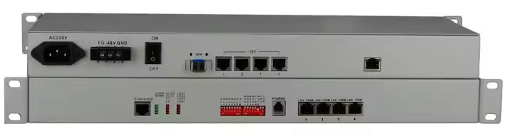 PDH 75ohm + 120ohm ingelijste E1 glasvezelmodem PDH optische multiplexer