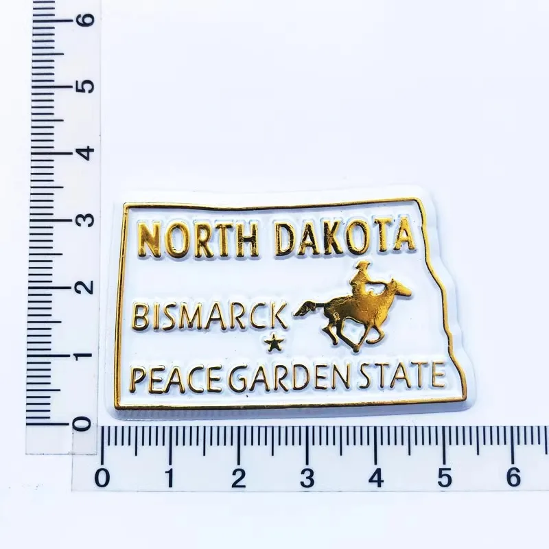 

3d North Dakota map design Creative refrigerator stickers Travel souvenirs craft gifts