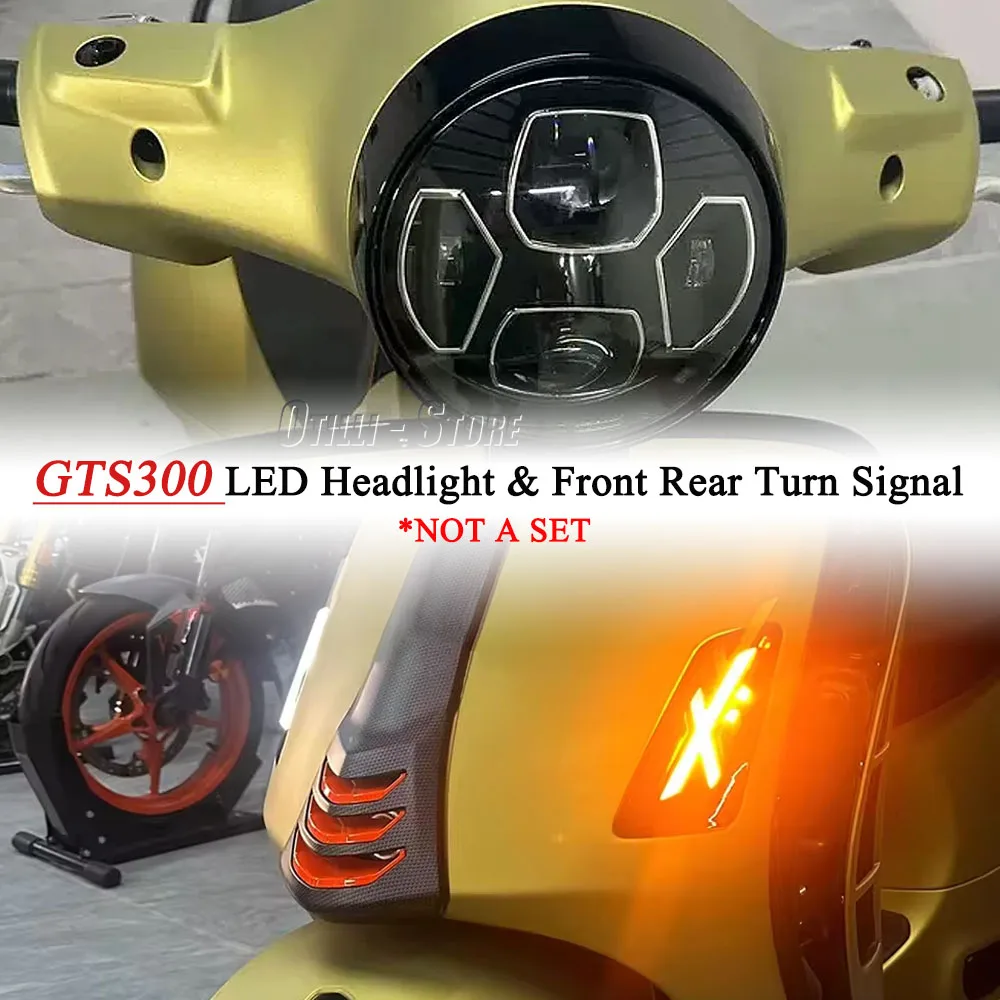 

For Vespa GTS300 GTS 300 gts300 2023-2025 Motorcycle New LED Light Front Rear Turn Signal Indicator Running Light LED Headlight