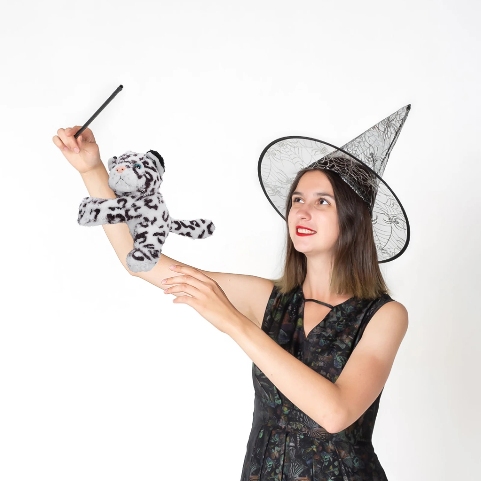 

Leopard Slap Bracelet For Kids Soft Stuffed Animal Snap Wristband Party Favor Halloween Gift Back To School