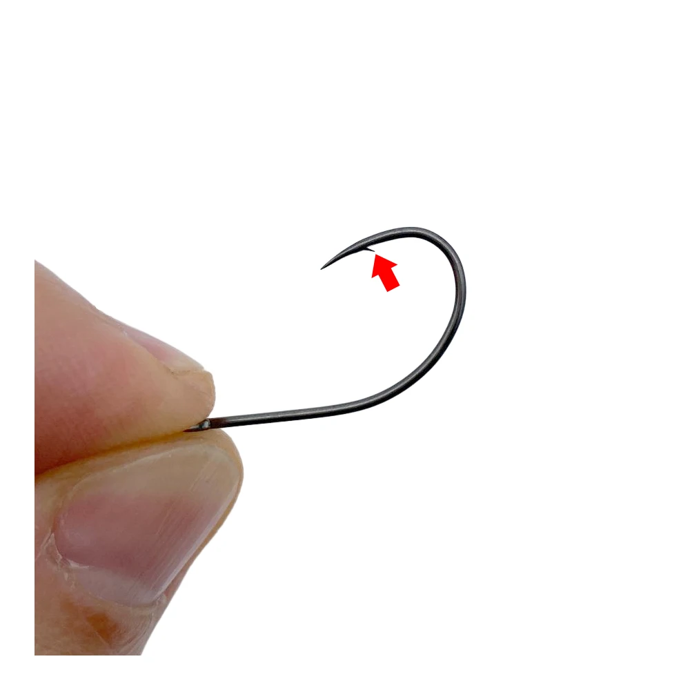 50 pz 8001 # lure hook big eye hook strisce sottili gancio di paillettes gestire e pagare cavalli bocca IOU bocca cocked amo di pesce mandarino