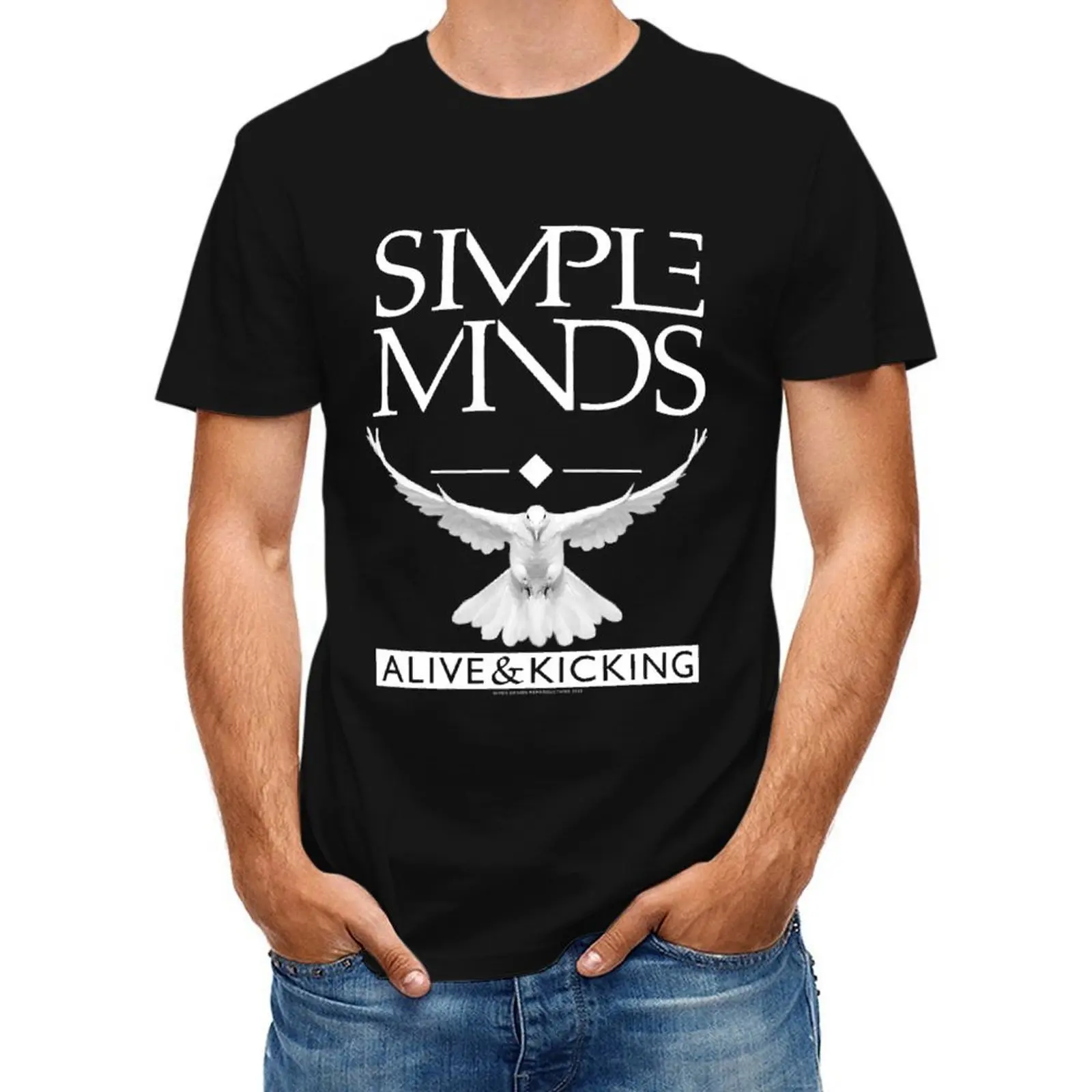 Simple Minds - Alive _amp_ Kicking Premium T-Shirt cotton graphic tees T-shirts man mens t shirts top quality