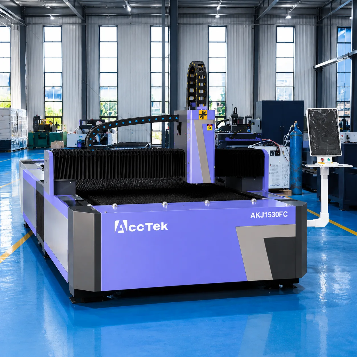 Auto Exchange Worktable Fiber Laser Cutter Fast Switch Uninterrupted Cutting Time-saving Raise Productivity for Metal Plate
