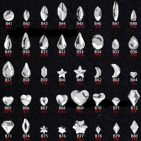 100PCS B41-80 Flat Bottom Special-Shaped Drill  Crystal Sleek Rhinestone 3D Manicure Nail Art Decoration Charms Jewelry