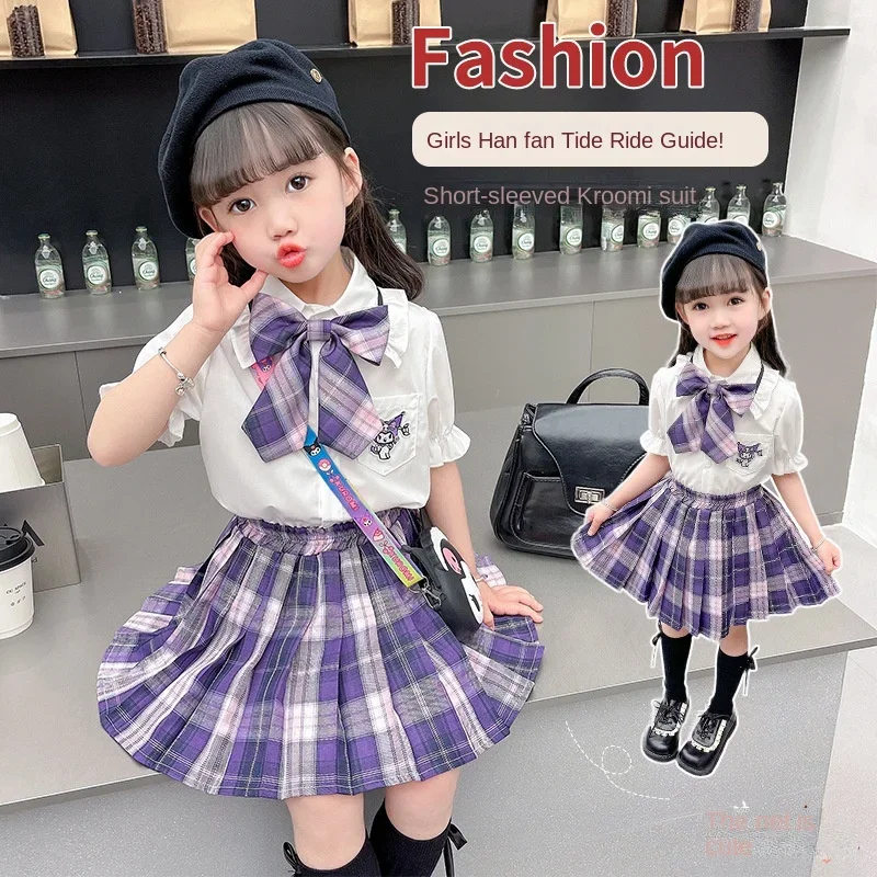 

Sanrio kuromi my melody Children's CosPlay Academy Style Pleated Skirt Princess Dress Girl Kids JK Uniform Birthday Party Gift