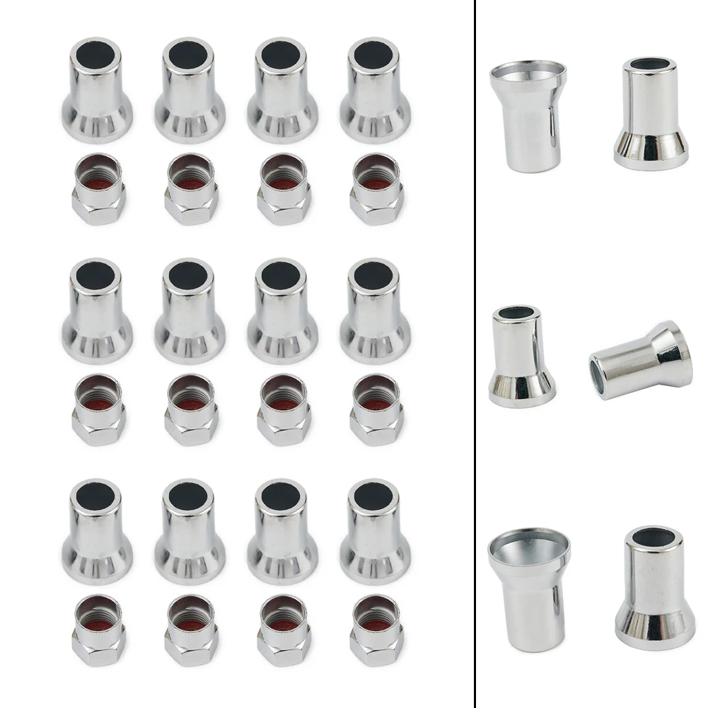 TR413 Chrome Car Truck Tire Wheel Tyre Valve Stem Hex W/ Sleeve Covers Hot Sale Left Right Front Rear Auto Accessories