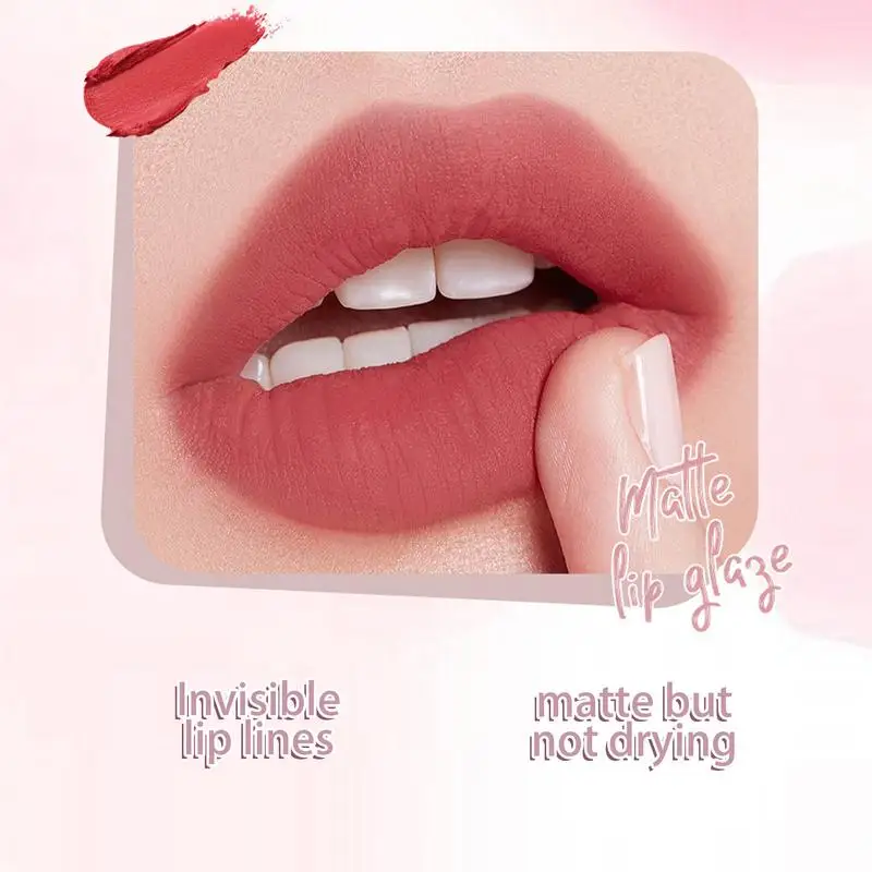 Matte Lipgloss Waterdichte Vloeibare Lippenstiften Lip Make-Up Matte Fluwelen Lippenstift Lipgloss Cosmetisch Naakt Langdurige Niet-Markering