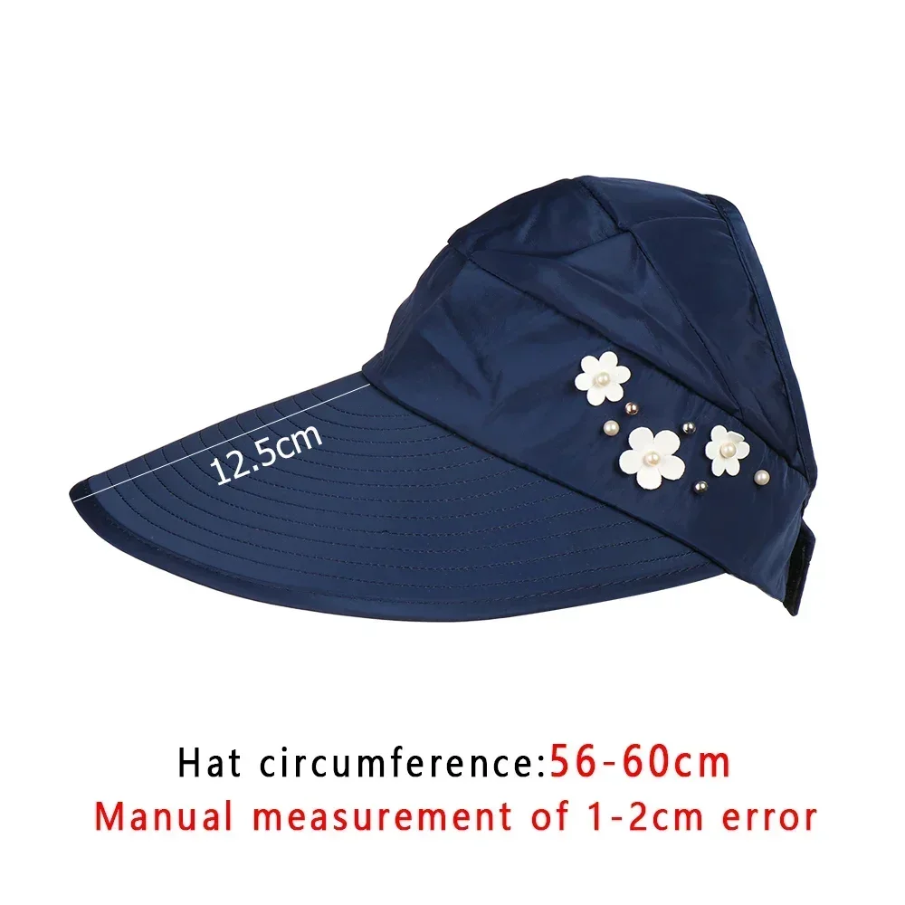 Casquettes de soleil de golf pour femmes, protection UV, chapeaux de plage à large bord, chapeaux visière pour femme, cadeaux pour filles, mode