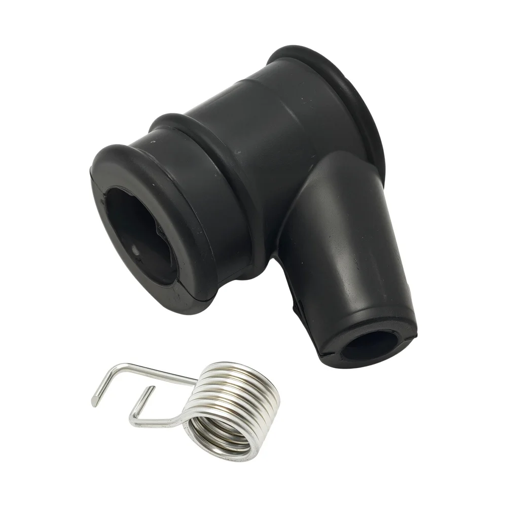 Spark plug ignition cap + ignition spring For chainsaw Petrol Spare Replacement Tool Rubber Cap Accessories Garden Tool Part