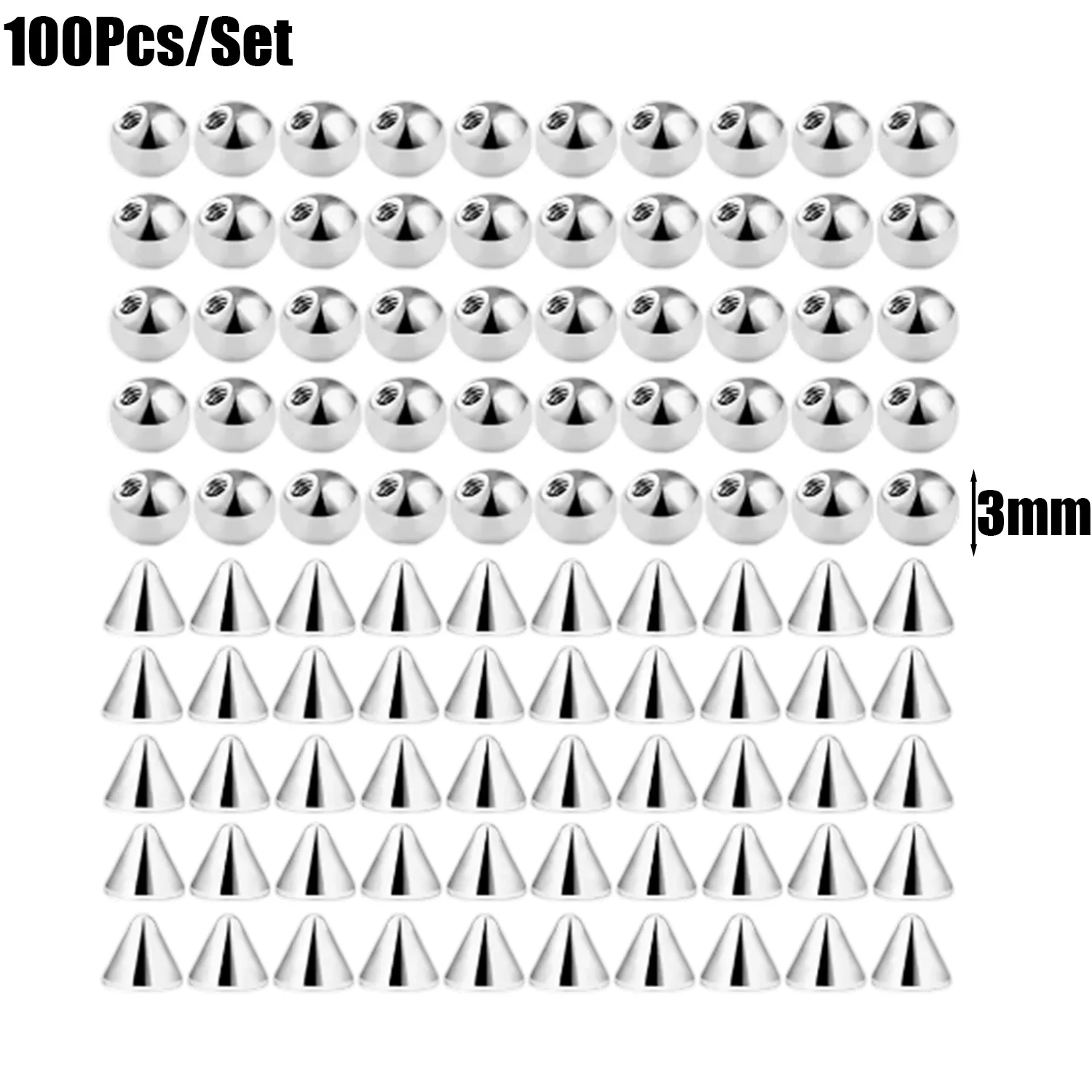 100pcs Piercing Accessories Replacement Balls