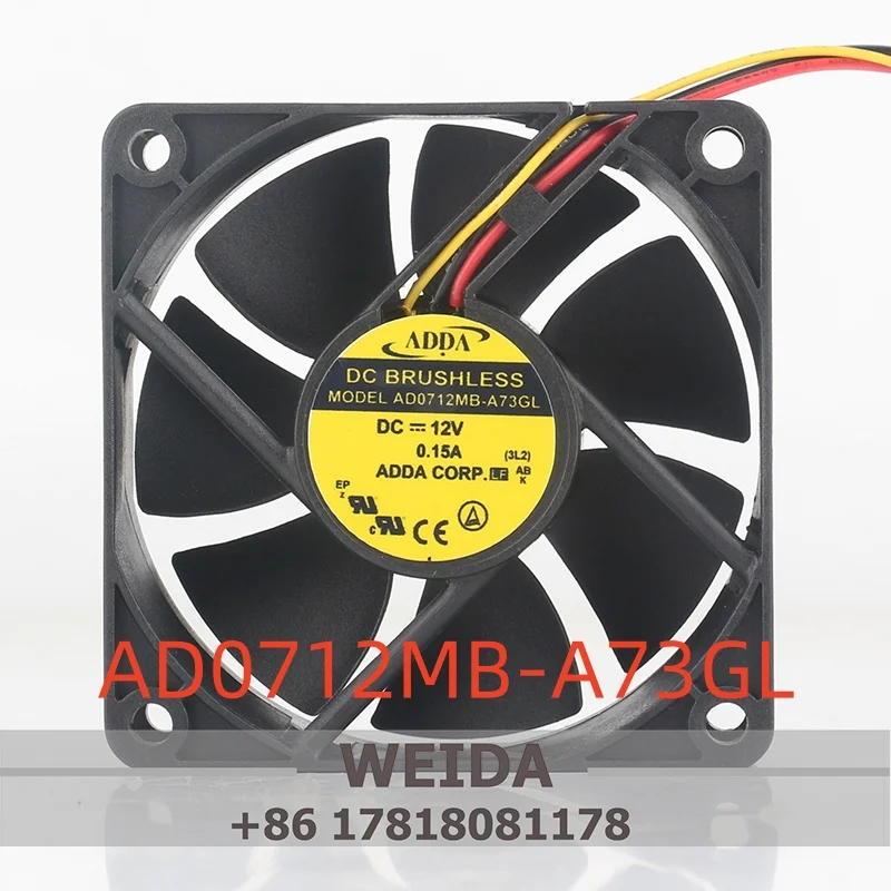 

AD0712MB-A73GL - Original ADDA 7025 70X70X25MM 12V 0.15A 7CM 3-wire Axial Flow Fan Cooling Fan