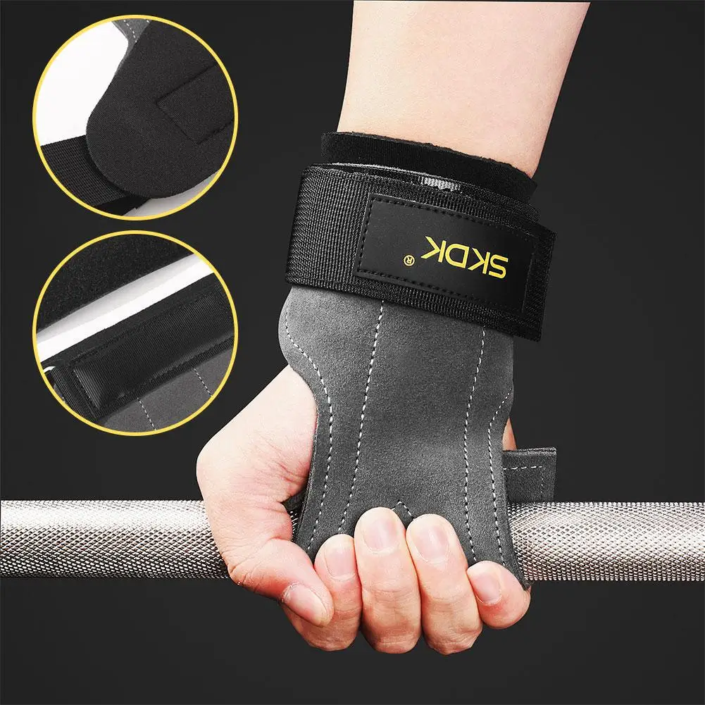 2pcs Gym Grips Palm Guards Cortical Protector Weightlifting Gymnastics Workout Gloves Grips Fitness Training Equipment