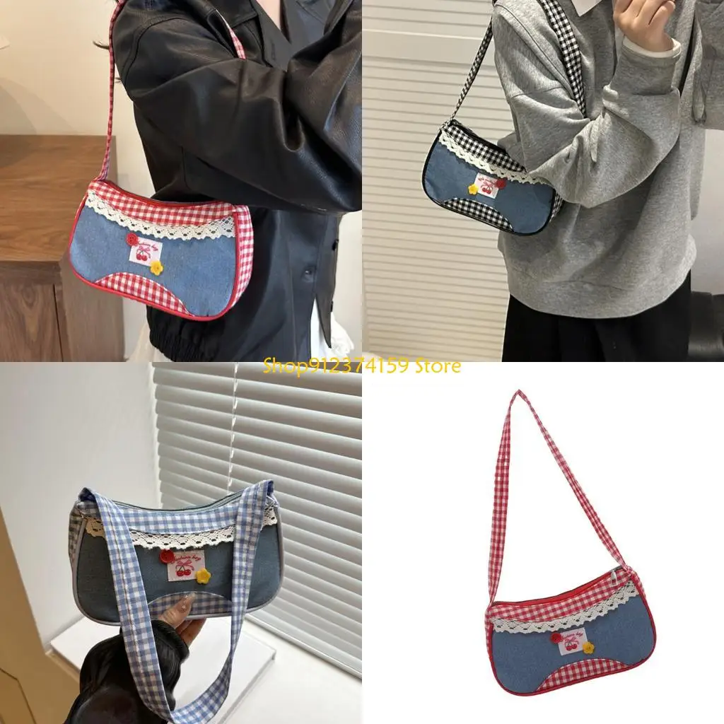 G5AE Friendly Jeans Shoulder Bag Casual Underarm Purse Party Armpit PursesFor Women
