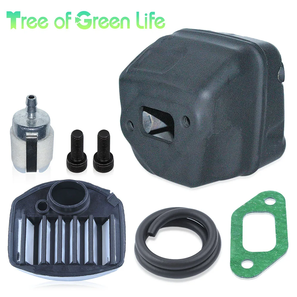 排気マフラーとエア燃料フィルターラインキット-husqvarna-357-359-357xp-用-oem-部品-503917601-537010901-の代替品