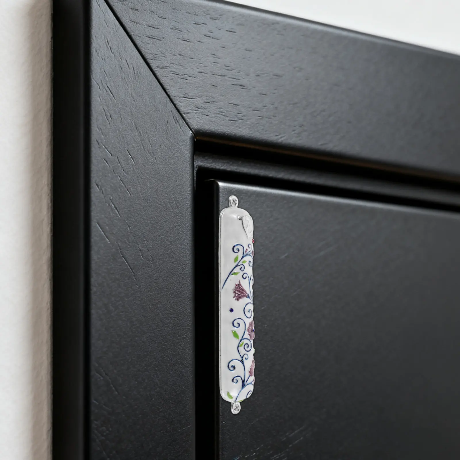 Metal Painted Mezuzah Case Zinc Alloy Doorpost Handpainted Jewish Scroll Included Home Blessing Decor Hanukkah