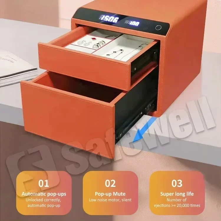 SWJW-08 Big Double Multi Function Luxury App ปลดล็อคตู้เซฟเครื่องประดับที่ซ่อนอยู่พร้อมระบบล็อคอิเล็กทรอนิกส์