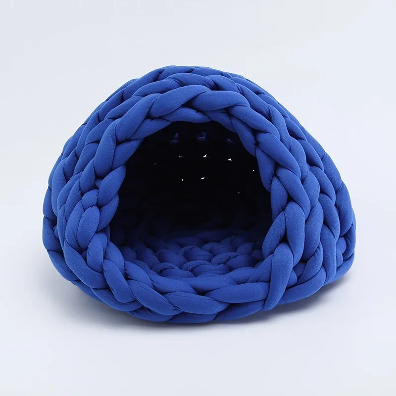 Double-sided cloth strips thick thread woven cat's nest doghouse mattress hand-woven cloth