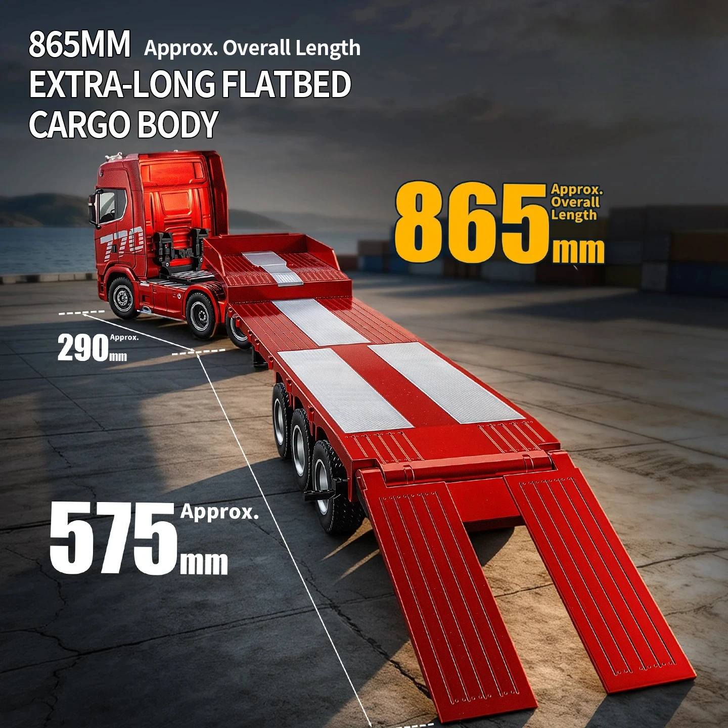 1302A RC Tractor Truck 1/24 14CH RC Car 770S With Trailer Model RTR Light Sound Remote Control Truck Trailer Lorry Cars Toys