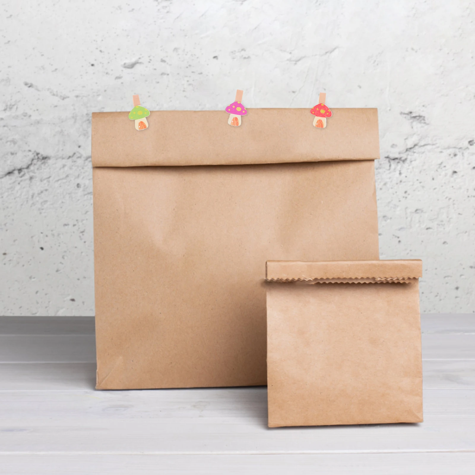 

50Pcs Wooden Mushroom Clips Exquisite Photo Display Snacks Clamp Decoration Craft Party Home Office Wooden Clips