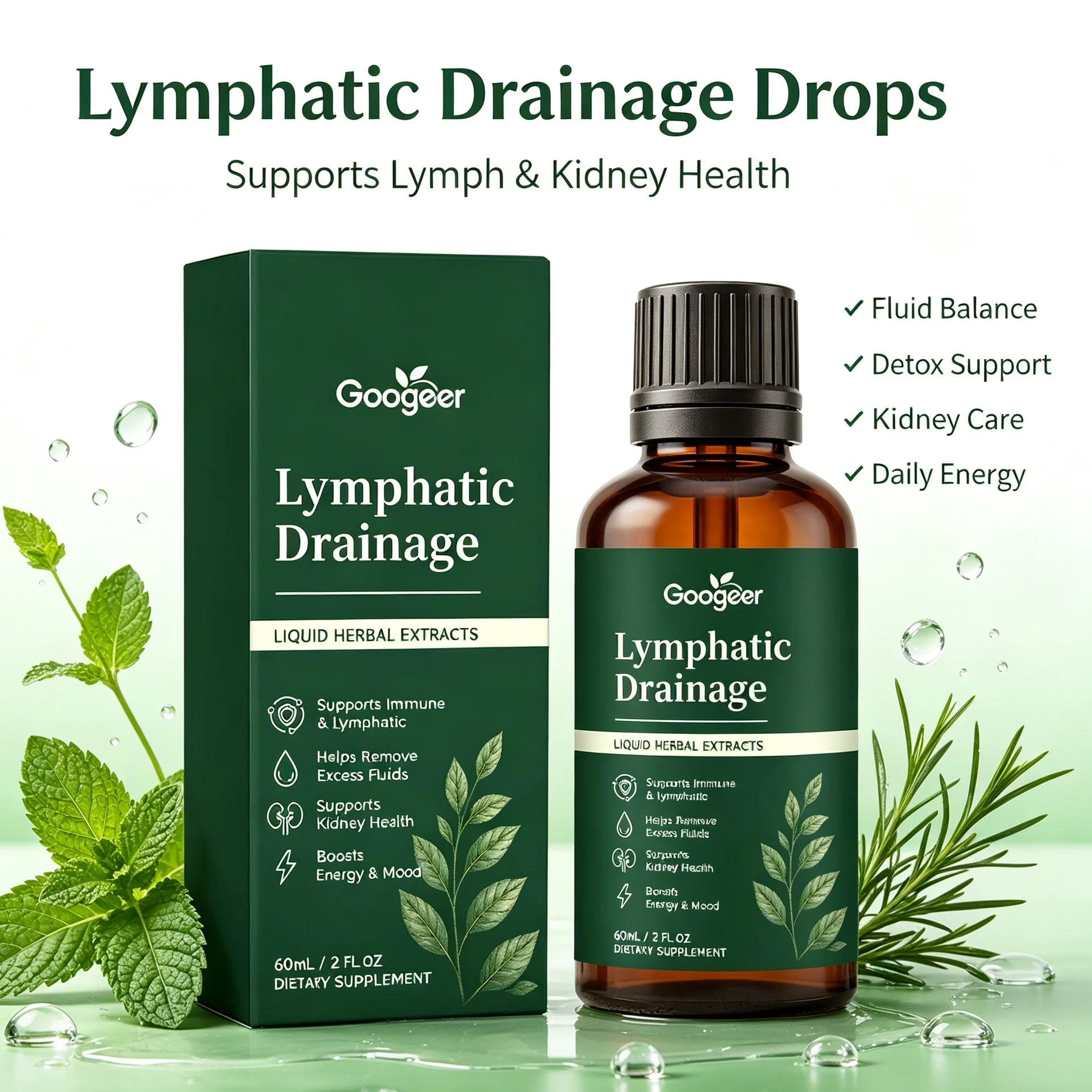 Herbal Wellness Tincture - Doğal Lenf ve Böbrek Destek Damlaları