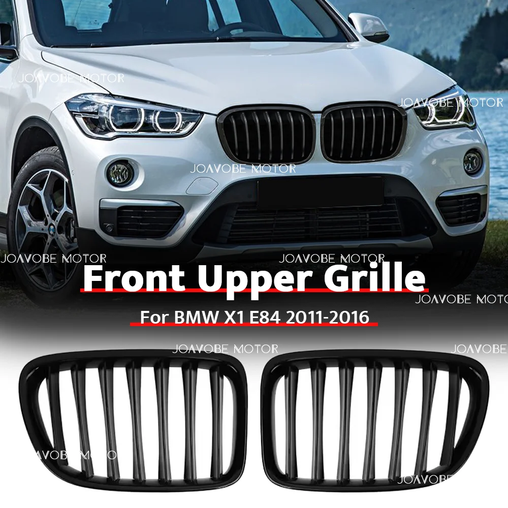 

Матовая черная решетка переднего бампера в стиле Single Line для BMW X1 E84 2011-2016